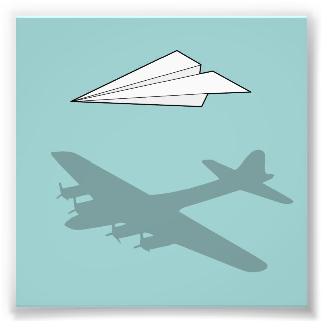 Papper överaktiv bild av flygplanet fototryck (Framsidan)