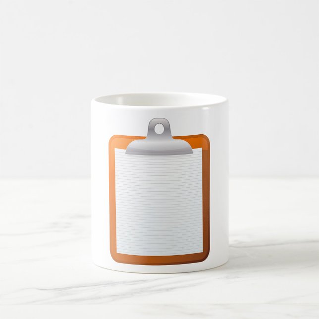 Papper på ett urklipp kaffemugg (Skapare uppladdad)