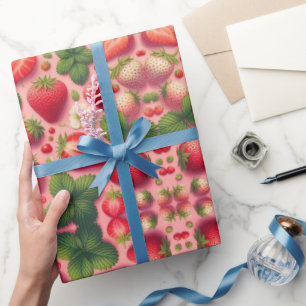 Papper påfyllning av jordgubbar presentpapper