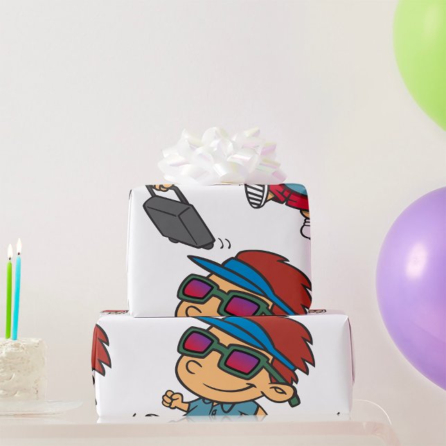 Papper paketering för Kid Traveling Presentpapper (Skapare uppladdad)