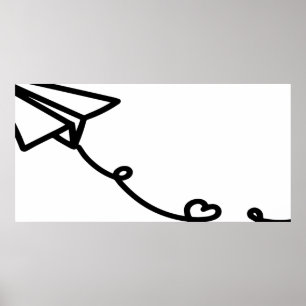 Papper papper flygplansdel poster