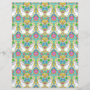 papper påskhare och äggskrapbok