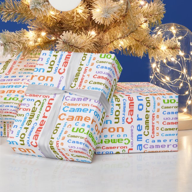 Papper Personlig av färgfull Namn Gift Wrapping Presentpapper (Helgdagar)