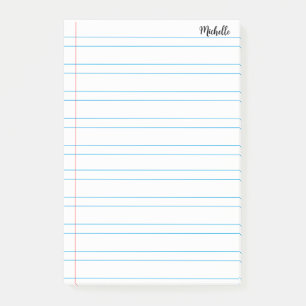 Papper personlig för bärbar skoldator post-it block