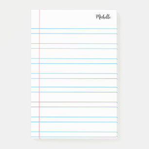 Papper personlig för bärbar skoldator post-it block