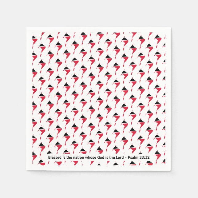 PAPPER Personlig för TRINIDAD & TOBAGO Karta Pappersservett (Framsidan)