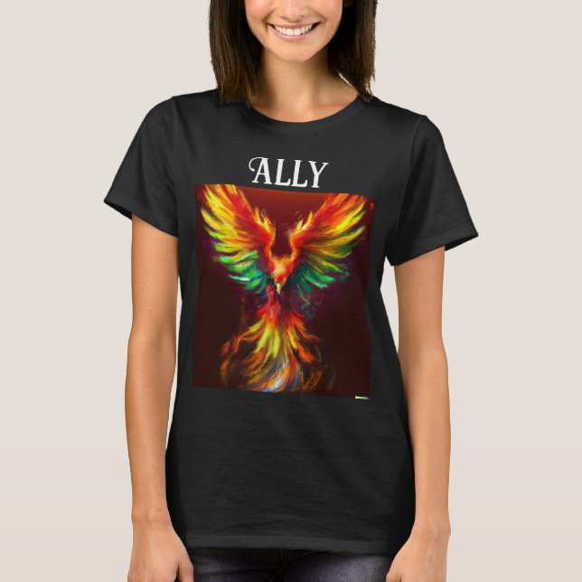 Papper Phoenix Bläck Ally Shirt T Shirt (Framsida)