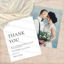 PAPPER Photo Black White Bröllop Tack Flygblad