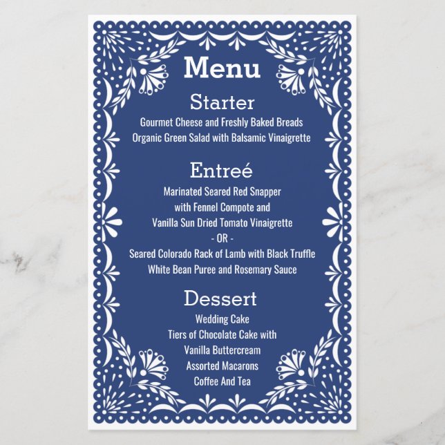 Papper Picado Colorful Mexican Bröllop (Framsida)