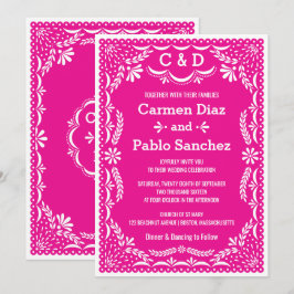 Papper Picado Colorful Mexican Wedding-inbjudan Inbjudningar