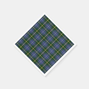 papper pläd för servettblåttNova Scotia Tartan Pappersservett