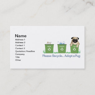 Papper plast- mops visitkort