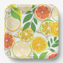 Papper plåt - Boho Citrus Slices
