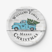 Papper plåt för Anpassningsbarna Blue Retro Lastbi