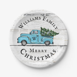 Papper plåt för Anpassningsbarna Blue Retro Lastbi