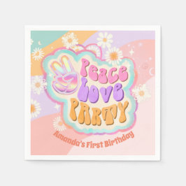 papper plåt för fredsälmärket kärlek party, pappersservett