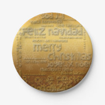 Papper plåt för Golden Internationell jul Navidad