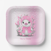 Papper plåt för vattenfärg Anka Rosa Flowers