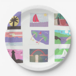 Papper plåt med persikor och andra utomhusskåp