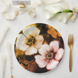 Papper Plate blommigt bröllop/dusch