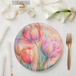 Papper Plate blommigt bröllop/dusch