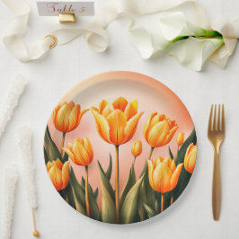 Papper Plate blommigt bröllop/dusch