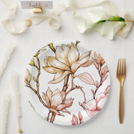 Papper Plate blommigt bröllop/dusch