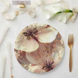 Papper Plate blommigt bröllop/dusch