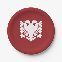 Papper  Plate för röda och vita albanska öron
