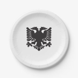 Papper Plate för svartvita albanska öron