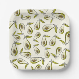 Papper Plate har en söt Avocado.