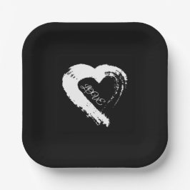 Papper Plate Måne Heart