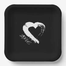 Papper Plate Måne Heart