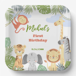 Papper Plate med söta djur.