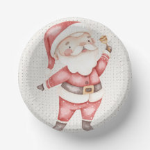 Papper Plate Santa