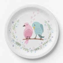 PAPPER PLATS: LOVE BIRDS