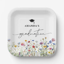 papper platta för blommigt, färgad Studentfest