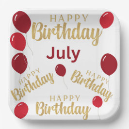 Papper Platta för födelsedagar i Grattis på födels