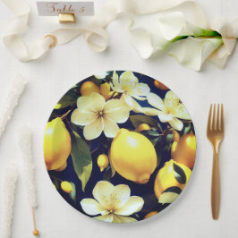 Papper Plattcitroner blommigt bröllop/dusch