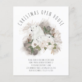 PAPPER Polar Bear Jul Open House Inbjudan Flygblad