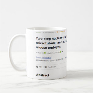 Papper publikation för forskning om kaffegåva från kaffemugg