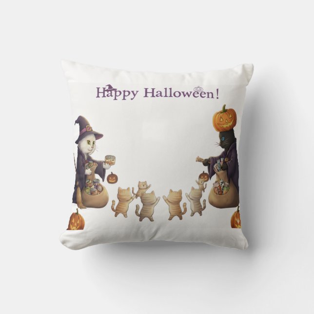 Papper&pukku glad halloween! kudde (Framsida)