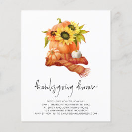 PAPPER | Pumpkin Sunwers Thanksgiving Dinner Flygblad
