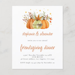 PAPPER Pumpkins Friendsgiving Dinner Thanksgiving Flygblad
