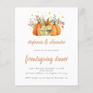 PAPPER Pumpkins Friendsgiving Dinner Thanksgiving Flygblad