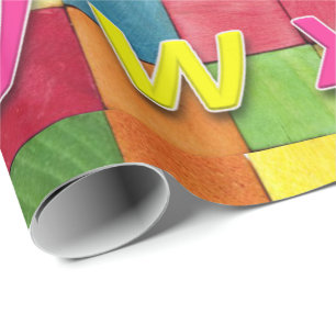 Papper radbrytning av alfabet presentpapper