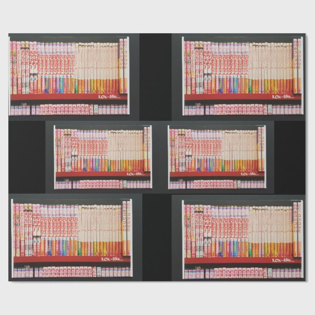 Papper radbrytning av Anime Bokar Presentpapper (Platt)