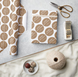 Papper radbrytning av anpassat namn för Rustic God Presentpapper