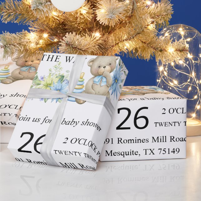 Papper radbrytning av babyskor för nalle presentpapper (Helgdagar)