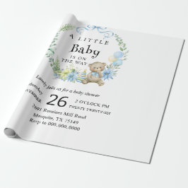 Papper radbrytning av babyskor för nalle presentpapper